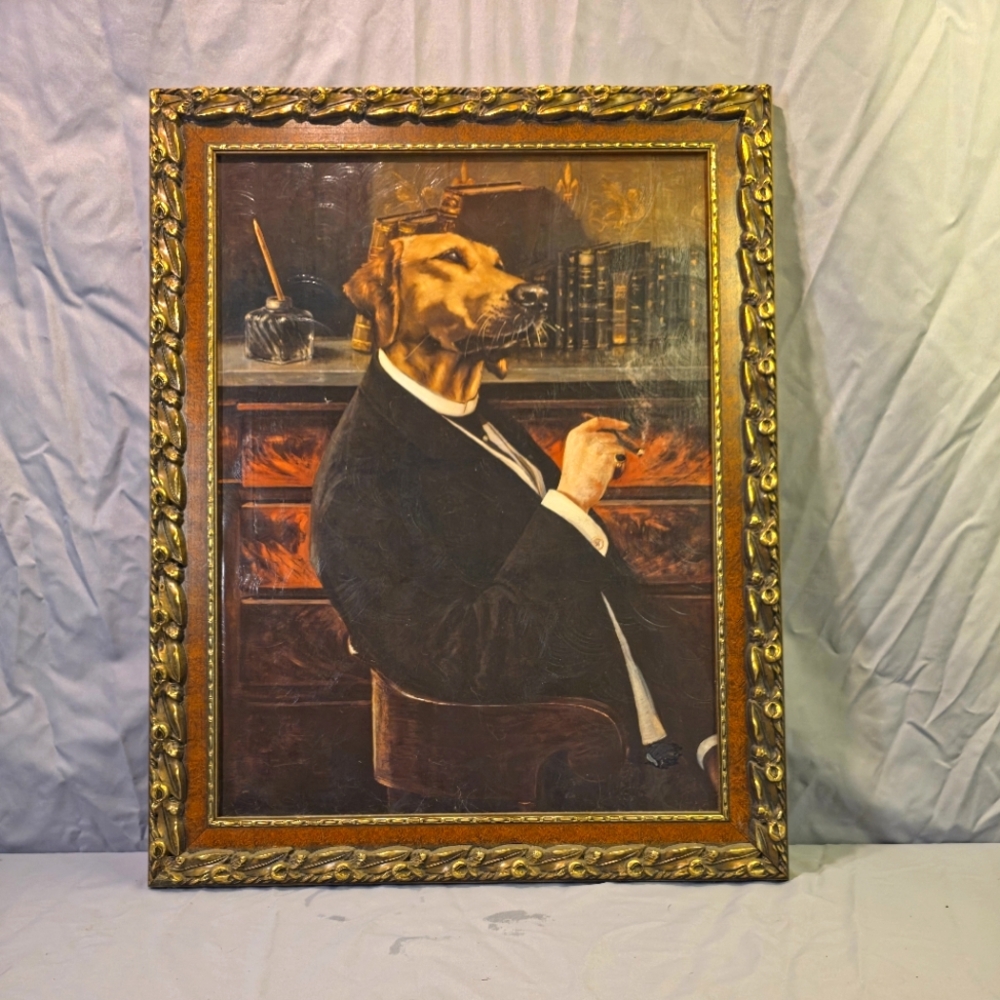 Labrador Retriever "Lord Gristle" - Vintage Dog Art Print - Poncelet